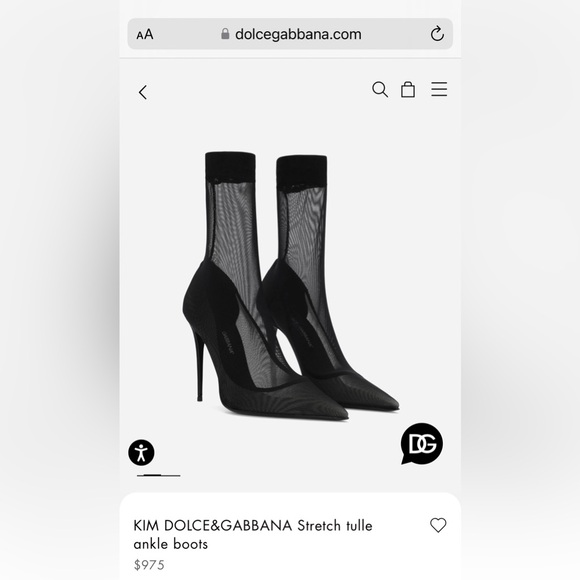 KIM DOLCE&GABBANA Stretch tulle ankle boots $975 - Picture 2 of 15